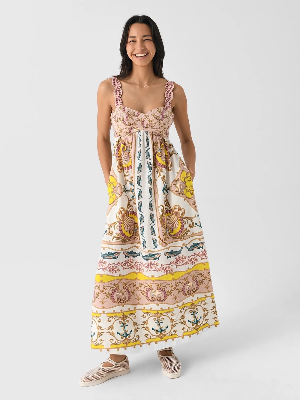 Farm Rio maritime magic maxi dress